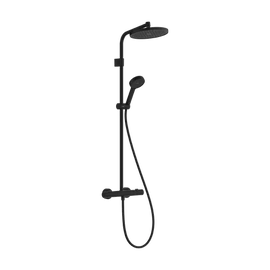 Hansgrohe Activera S Showerpipe 240, 1jet, EcoSmart+, Ecostat Fine Varia Matt Fekete 28083670