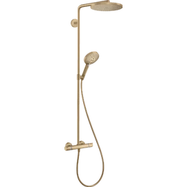 Hansgrohe Raindance S Showerpipe 240, 1jet, PowderRain, EcoSmart, termosztáttal Szálcsiszolt Bronz 28823140