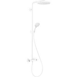 Hansgrohe Raindance S Showerpipe 240, 1jet, PowderRain, EcoSmart, termosztáttal Matt Fehér 28823700