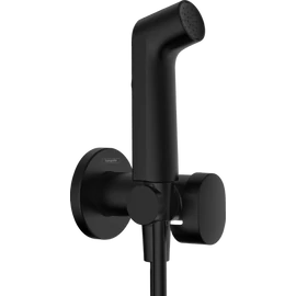 Hansgrohe Bidette Kevertvizes bidé kézizuhany S, 1jet, EcoSmart+, zuhanytartóval és 125cm-es zuhanytömlővel, Matt Fekete 29232670 Hansgrohe Bidette Kevertvizes bidé kézizuhany S, 1jet, EcoSmart+, zuhanytartóval és 125cm-es zuhanytömlővel, Matt Fekete 29232670