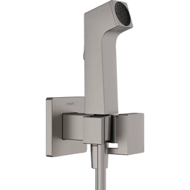 Hansgrohe Bidette Kevertvizes bidé kézizuhany E, 1jet, EcoSmart+, zuhanytartóval és 125cm-es zuhanytömlővel, Szálcsiszolt Fekete Króm 29233340 Hansgrohe Bidette Kevertvizes bidé kézizuhany E, 1jet, EcoSmart+, zuhanytartóval és 125cm-es zuhanytömlővel, Szálcsiszolt Fekete Króm 29233340