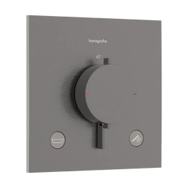 Hansgrohe Ecostat Comfort E Termosztát falsík alatti telepítéshez, 2 funkciós, beépített biztonsági funkcióval EN1717 Szálcsiszolt Fekete Króm 33716340 Hansgrohe Ecostat Comfort E Termosztát falsík alatti telepítéshez, 2 funkciós, beépített biztonsági funkcióval EN1717 Szálcsiszolt Fekete Króm 33716340