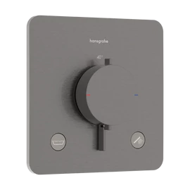 Hansgrohe Ecostat Comfort Q Falsík alatti termosztát, 2 funkciós, beépített biztonsági kombinációval EN1717 Szálcsiszolt Fekete Króm 33717340 Hansgrohe Ecostat Comfort Q Falsík alatti termosztát, 2 funkciós, beépített biztonsági kombinációval EN1717 Szálcsiszolt Fekete Króm 33717340