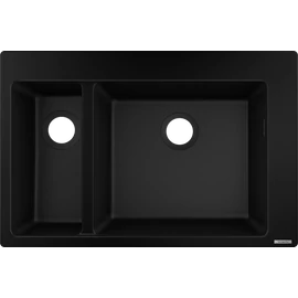 Hansgrohe S510-F635 beépített mosogató 180/450 két medencével grafitfekete 43315170