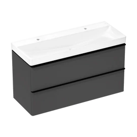 Hansgrohe Xelu Q Mosdóegység-szett Matt Gyémántszürke színben 1180/475, 2 fiókkal, mosdókagylóval Matt Fekete 54387670