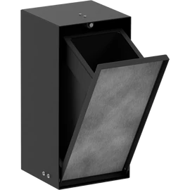 Hansgrohe XtraStoris Rock Falba süllyesztett szemeteskuka, csempézhető ajtóval 300/150/140, Matt Fekete 56063670