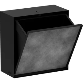 Hansgrohe XtraStoris Rock Falba süllyesztett szemeteskuka, csempézhető ajtóval 300/300/140, Matt Fekete 56090670