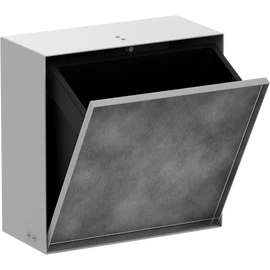 Hansgrohe XtraStoris Rock Falba süllyesztett szemeteskuka, csempézhető ajtóval 300/300/140, Matt Fehér 56090700