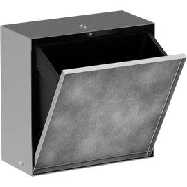 Hansgrohe XtraStoris Rock Falba süllyesztett szemeteskuka, csempézhető ajtóval 300/300/140, Szálcsiszolt Rozsdamentes Acél 56090800