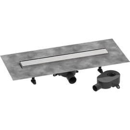 Hansgrohe RainDrain Go Teljes zuhanylefolyó szett 600, burkolható fedéssel, standard vagy lapos beszereléshez, Szálcsiszolt Rozsdamentes Acél 56271800