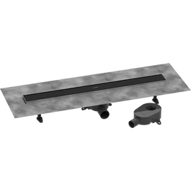 Hansgrohe RainDrain Go Teljes zuhanylefolyó szett 800, burkolható fedéssel, standard vagy lapos beszereléshez, Matt Fekete 56273670