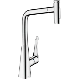 Hansgrohe M7117-H320 egykaros konyhai csaptelep kihúzható kifolyóval 73816000 Hansgrohe M7117-H320 egykaros konyhai csaptelep kihúzható kifolyóval 73816000