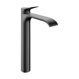 Hansgrohe Vivenis Egykaros mosdócsaptelep 250, mosdótálakhoz, CoolStart, automata lefolyógarnitúrával Szálcsiszolt Fekete Króm 75044340
