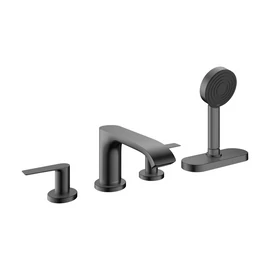 Hansgrohe Vivenis Peremre szerelhető kádcsaptelep sBox-szal Szálcsiszolt Fekete Króm 75444340
