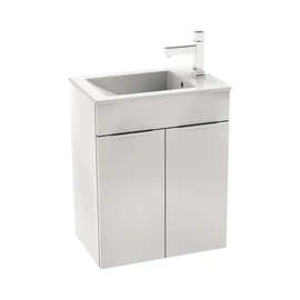 JIKA CUBE alsószekrény 50x34 cm-es mosdóval, 2 ajtóval, fehér H4536411763001 JIKA CUBE alsószekrény 50x34 cm-es mosdóval, 2 ajtóval, fehér H4536411763001