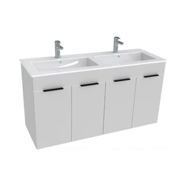 JIKA CUBE alsószekrény 2 mosdóval, 4 ajtó, 120x43 cm, fehér H4536611763001 JIKA CUBE alsószekrény 2 mosdóval, 4 ajtó, 120x43 cm, fehér H4536611763001