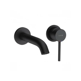 KLUDI Bozz falsík alatti, kétlyukas, fali mosdócsap, matt fekete 382443976