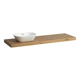 LAUFEN LANI Mosdótartó lap, 160 cm, kivágással bal oldalon, 65 mm vastag, 3 tartókonzollal, Vad Tölgy H4046921122671 LAUFEN LANI Mosdótartó lap, 160 cm, kivágással bal oldalon, 65 mm vastag, 3 tartókonzollal, Vad Tölgy H4046921122671