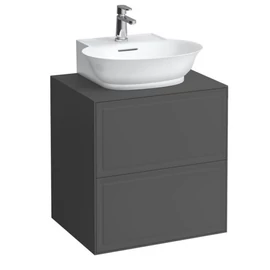 LAUFEN THE NEW CLASSIC Fiók elem 600, 2 fiók, 816852 kézmosóhoz, Traffic Grey 57.5X60X45.5 - H4060040856271