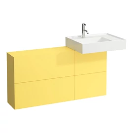 LAUFEN Kartell LAUFEN Oldal polc egy ajtóval és két polccal, mosdó jobbos, Mustár Sárga H4082920336441