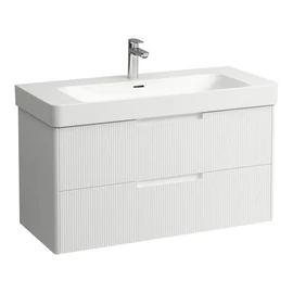 LAUFEN JUNA Alsószekrény, 2 fiók, PRO S H813966 / PRO X 810869 mosdóhoz, Matt Fehér H4115321092601