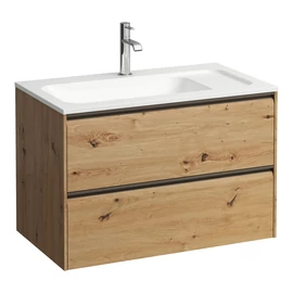 LAUFEN MEDA Alsószekrény 800 mm, 2 fiókkal, H814117 Marbond kompozit anyagú mosdóhoz, Vad Tölgy H4216820112671