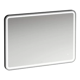 LAUFEN BASE 2.0 Négyszögletes tükör, 1000, környező LED világítással, 1 érintőérzékelő (Be-Ki / Színhőmérséklet-változás 3000-6000K), alumínium keret fekete matt, IP44, Matt Fekete H4443821084501