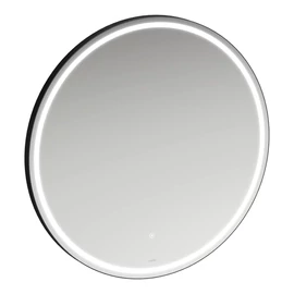 LAUFEN BASE 2.0 Kör alakú tükör, 800, környező LED világítással, 1 érintőérzékelő (Be-Ki / Színhőmérséklet-változás 3000-6000K), alumínium keret fekete matt, IP44, Matt Fekete H4443911084501