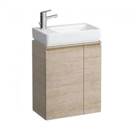 LAUFEN PRO S Alsószekrény, balos ajtó zsanérral, jobbos polcok aszimmetrikus balos 815955 tip. mosdóhoz, Fényes tölgy H4830010954791