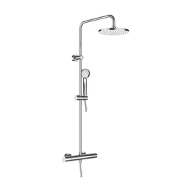 LAUFEN Showertronic Termosztátos zuhanyzó, 150 mm-es rögzítési távolsággal, 'Stella' kézi zuhanyfejjel, 1 funkciós, 'Simiflex Zero' zuhanytömlővel, króm HF506557100600