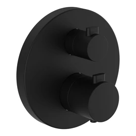 LAUFEN MEDA Falbaépített 2 gombos termosztátos kád/zuhany csaptelep falon kívüli része, 2 utas szabályzóval, Matt Titán Fekete HF506677428000 LAUFEN MEDA Falbaépített 2 gombos termosztátos kád/zuhany csaptelep falon kívüli része, 2 utas szabályzóval, Matt Titán Fekete HF506677428000