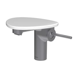 LAUFEN ADA Egykaros mosdó csaptelep, tálcalyuk nélkül, Rozsdamentes Acél/Fényes Fehér HF506702501060 LAUFEN ADA Egykaros mosdó csaptelep, tálcalyuk nélkül, Rozsdamentes Acél/Fényes Fehér HF506702501060