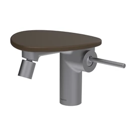 LAUFEN ADA Bidé csaptelep, Click-Clack lefolyófedővel, tálca lyuk nélkül, Rozsdamentes Acél/Matt Kávé HF506710504060