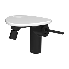 LAUFEN ADA Bidé csaptelep, Click-Clack lefolyófedővel, tálca lyukkal, Fekete/Matt Fehér HF506710512000