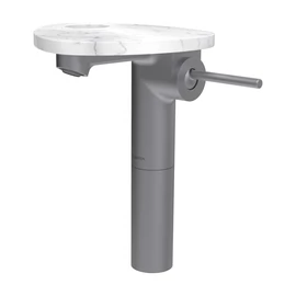 LAUFEN ADA Magasított egykaros mosdó csaptelep, tálca lyukkal, Rozsdamentes Acél/Márvány Fehér HF506714505000 LAUFEN ADA Magasított egykaros mosdó csaptelep, tálca lyukkal, Rozsdamentes Acél/Márvány Fehér HF506714505000