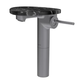 LAUFEN ADA Magasított egykaros mosdó csaptelep, tálca lyuk nélkül, Rozsdamentes Acél/Márvány Fekete HF506714506060 LAUFEN ADA Magasított egykaros mosdó csaptelep, tálca lyuk nélkül, Rozsdamentes Acél/Márvány Fekete HF506714506060