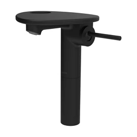 LAUFEN ADA Magasított egykaros mosdó csaptelep, tálca lyukkal, Fekete/Matt Fekete HF506714513000