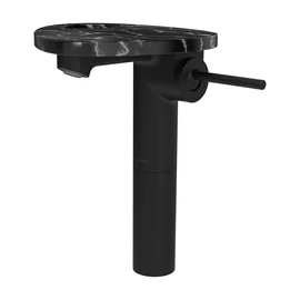 LAUFEN ADA Magasított egykaros mosdó csaptelep, tálca lyukkal, Fekete/Márvány Fekete HF506714516000