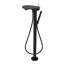 LAUFEN ADA Szabadon álló kád csaptelep, kiegészítőkkel, tálca lyukkal, Fekete/Matt kávé HF506781514000 LAUFEN ADA Szabadon álló kád csaptelep, kiegészítőkkel, tálca lyukkal, Fekete/Matt kávé HF506781514000