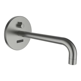 LAUFEN Twintronic Falba épített elektronikus mosdó keverő csaptelep, elemes, IR érzékelőkkel, 225 mm kiállással, fix kifolyó, Simibox Standard & Simibox Light-hoz, PVD szálhúzott rozsdamentes acél HF707024423060