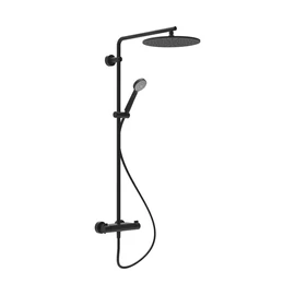 LAUFEN Vivid Termosztátos zuhanyzó, esőztető zuhanyfejjel Ø300 mm, tartozékokkal, PVD matt titán fekete HF905452428630