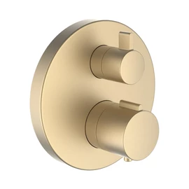 LAUFEN TWINPLUS Falba épített termosztátos zuhany csaptelep falon kívüli része, 1-utas szabályzóval, Simibox Standard és Simibox Light-hoz, PVD halvány arany matt HF905474462000 LAUFEN TWINPLUS Falba épített termosztátos zuhany csaptelep falon kívüli része, 1-utas szabályzóval, Simibox Standard és Simibox Light-hoz, PVD halvány arany matt HF905474462000