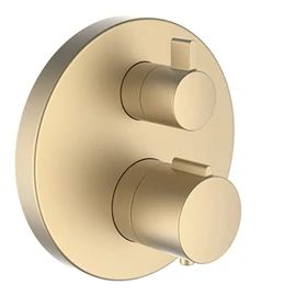 LAUFEN CITYTHERM Falba épített termosztátos kád csaptelep falon kívüli része, 2-utas szabályzóval, beépített légbeszívó szelep nélkül, Simibox Standard és Simibox Light-hoz, PVD halvány arany matt HF905475462000 LAUFEN CITYTHERM Falba épített termosztátos kád csaptelep falon kívüli része, 2-utas szabályzóval, beépített légbeszívó szelep nélkül, Simibox Standard és Simibox Light-hoz, PVD halvány arany matt HF905475462000