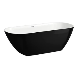 LAUFEN LUA Szabadon álló fürdőkád, Marbond kompozit anyagból 170x75 cm Fényes fekete/Fehér H2200820640001 LAUFEN LUA Szabadon álló fürdőkád, Marbond kompozit anyagból 170x75 cm Fényes fekete/Fehér H2200820640001