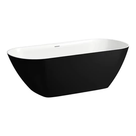 LAUFEN LUA Szabadon álló fürdőkád, Marbond kompozit anyagból 170x75 cm Matt fekete/Fehér H2200820680001 LAUFEN LUA Szabadon álló fürdőkád, Marbond kompozit anyagból 170x75 cm Matt fekete/Fehér H2200820680001