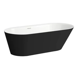 Laufen Kartell LAUFEN Kád, szabadon álló, Sentec solid surface anyagból, 171x81cm, Matt Fekete/Matt Fehér H2263320650001