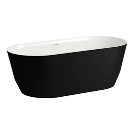 LAUFEN LAUFEN PRO Szabadon álló fürdőkád, Marbond kompozit anyagból 165x75 cm Matt fekete/Fehér H2399520680001 LAUFEN LAUFEN PRO Szabadon álló fürdőkád, Marbond kompozit anyagból 165x75 cm Matt fekete/Fehér H2399520680001