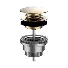 LAUFEN SANITARY ACCESSORIES Click-Clack lefolyószelep, PVD fényes arany, egy csaplyuk, középen, Fényes Arany H3709890011041 LAUFEN SANITARY ACCESSORIES Click-Clack lefolyószelep, PVD fényes arany, egy csaplyuk, középen, Fényes Arany H3709890011041