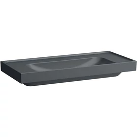LAUFEN MEDA Mosdó, 100 cm, bal és jobb oldali pulttal túlfolyónyílás nélkül, csaplyuk nélkül, Graphite matt H8101197581121