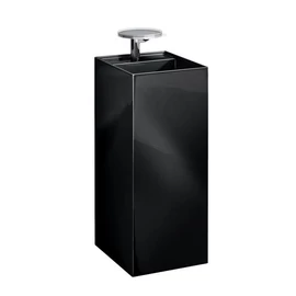 LAUFEN KARTELL BY LAUFEN Szabadon álló mosdó, speciális rejtett lefolyóval túlfolyónyílás nélkül, egy csaplyukkal , Fényes fekete H8113310201111